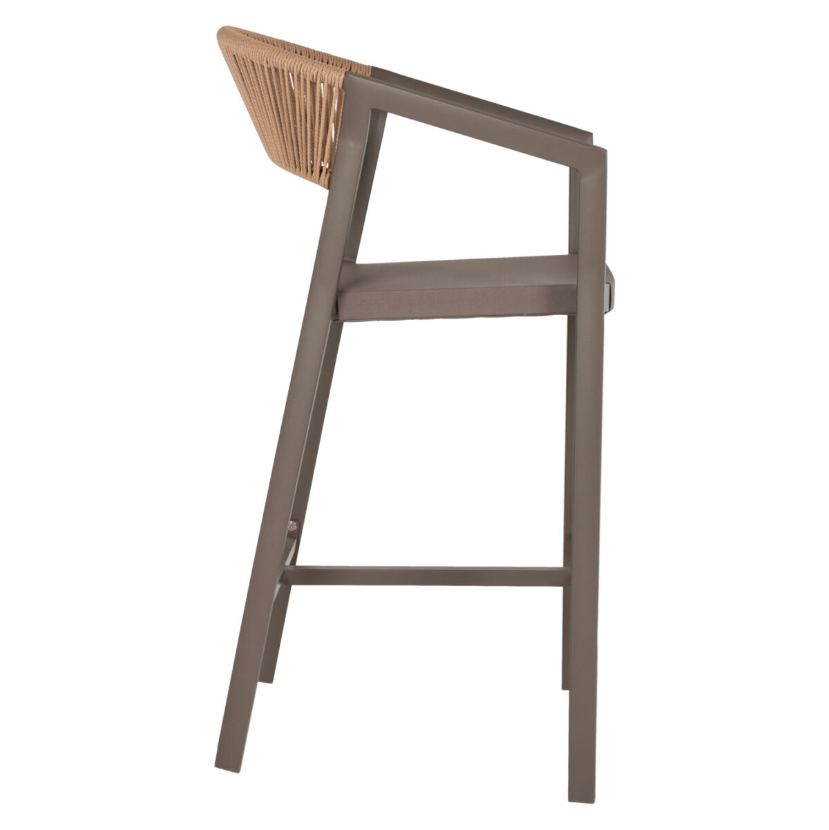 ΣΚΑΜΠΟ ΑΛΟΥΜΙΝΙΟΥ MIRI ΣΑΜΠΑΝΙ ΜΕ ΜΠΡΑΤΣΑ RATTAN & TEXTLINE 56x58x105Yεκ.LH10.5892.23 - Image 3