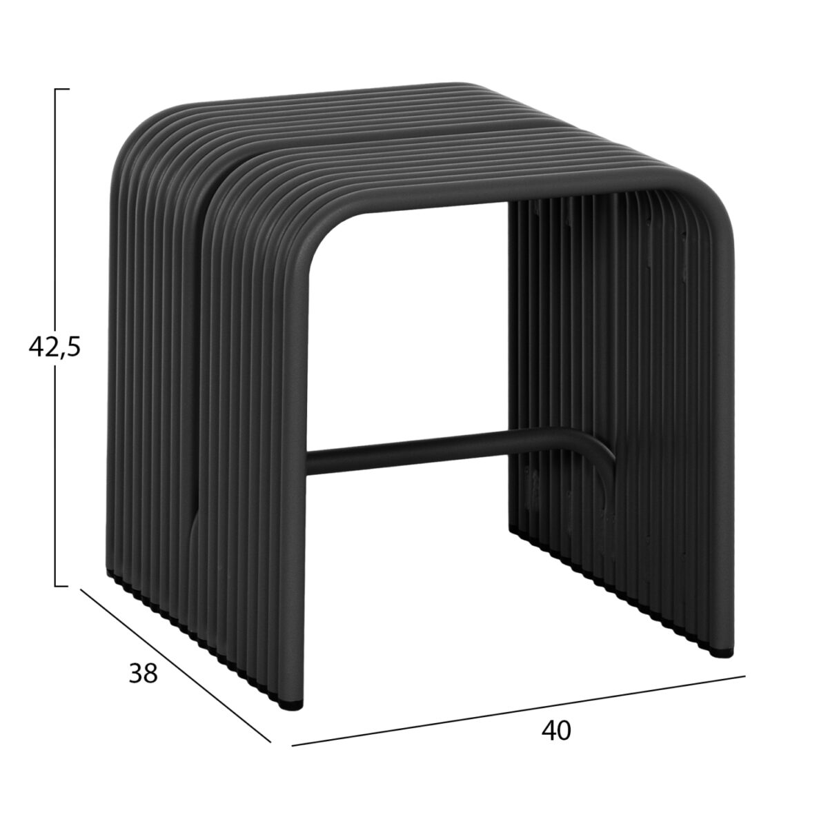 ΣΚΑΜΠΟ ΣΕΙΡΑ INTREPID LH10.6325.01 ΑΛΟΥΜΙΝΙΟ ΣΕ ΜΑΥΡΟ 40x38x42,5Yεκ. - Image 2