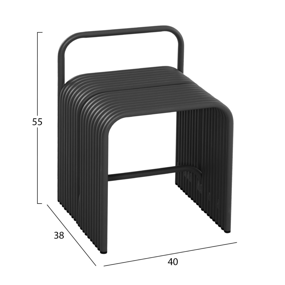 ΣΚΑΜΠΟ ΣΕΙΡΑ INTREPID LH10.6326.01 ΑΛΟΥΜΙΝΙΟ ΣΕ ΜΑΥΡΟ 40x38x55Υεκ. - Image 2