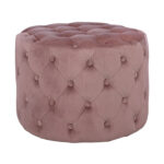 ΣΚΑΜΠΟ KASSIE  ΣΑΠΙΟ ΜΗΛΟ ΒΕΛΟΥΔΟ ΤΥΠΟΥ CHESTERFIELD LH10.8406.02 Φ60x43Υ εκ.