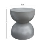 ΣΚΑΜΠΟ ΣΤΡΟΓΓΥΛΟ ZINI LH10.6580.01 FIBER CEMENT ΣΕ ΓΚΡΙ Φ35x43Υεκ - Image 2