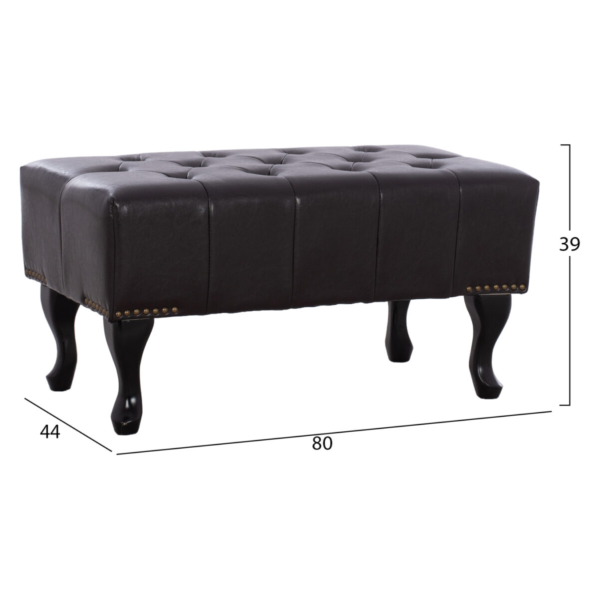 ΤΑΜΠΟΥΡΕ ΥΠΟΠΟΔΙΟ T.CHESTERFIELD EMMA LH10.226.01 PU 80x44x39Y εκ.ΣΚ.ΚΑΦΕ - Image 2