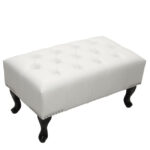 ΤΑΜΠΟΥΡΕ ΥΠΟΠΟΔΙΟ T.CHESTERFIELD EMMA LH10.226.02 PU ΛΕΥΚΟ-ΜΑΥΡΑ ΠΟΔΙΑ 80x44x39Yεκ. - Image 2