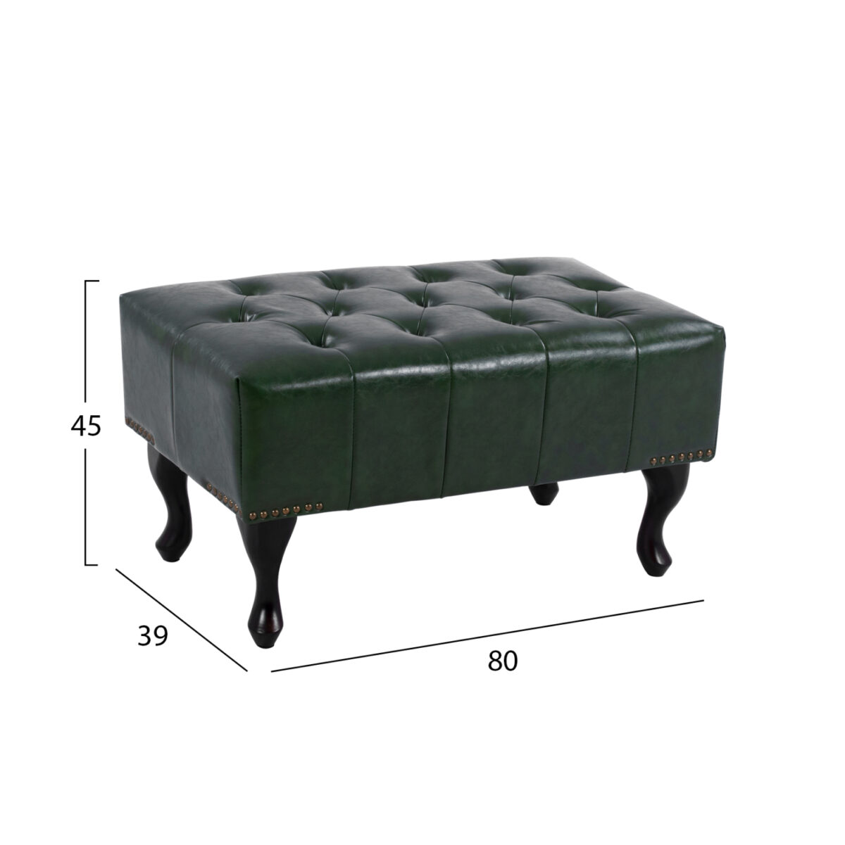 ΤΑΜΠΟΥΡΕ ΥΠΟΠΟΔΙΟ T.CHESTERFIELD EMMA LH10.226.08 PU ΚΥΠΑΡΙΣΣΙ-ΜΑΥΡΑ ΠΟΔΙΑ 80x45x39Yεκ. - Image 2