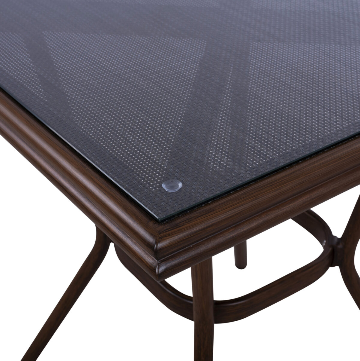 ΤΡΑΠΕΖΙ ΑΛΟΥΜΙΝΙΟΥ HARLOW 70X70X76Υ ΜΕ ΟΨΗ BAMBOO LH10.5568.03 ΚΑΦΕ ΜΕ ΓΥΑΛΙ - Image 4