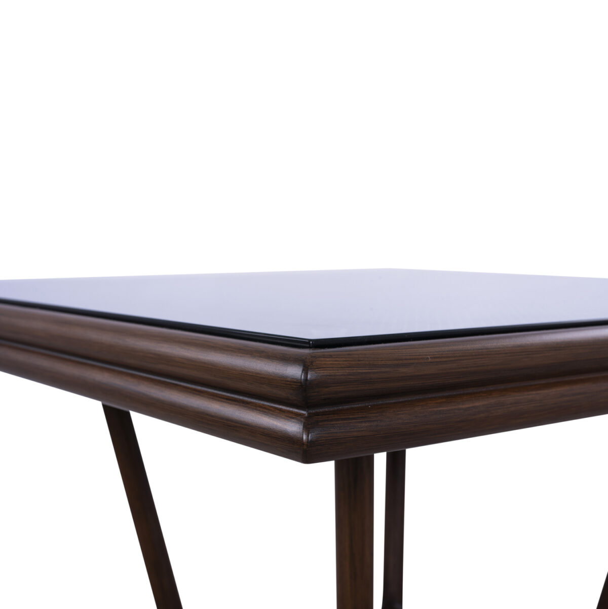 ΤΡΑΠΕΖΙ ΑΛΟΥΜΙΝΙΟΥ HARLOW 70X70X76Υ ΜΕ ΟΨΗ BAMBOO LH10.5568.03 ΚΑΦΕ ΜΕ ΓΥΑΛΙ - Image 5