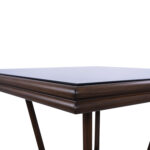 ΤΡΑΠΕΖΙ ΑΛΟΥΜΙΝΙΟΥ HARLOW 70X70X76Υ ΜΕ ΟΨΗ BAMBOO LH10.5568.03 ΚΑΦΕ ΜΕ ΓΥΑΛΙ - Image 5
