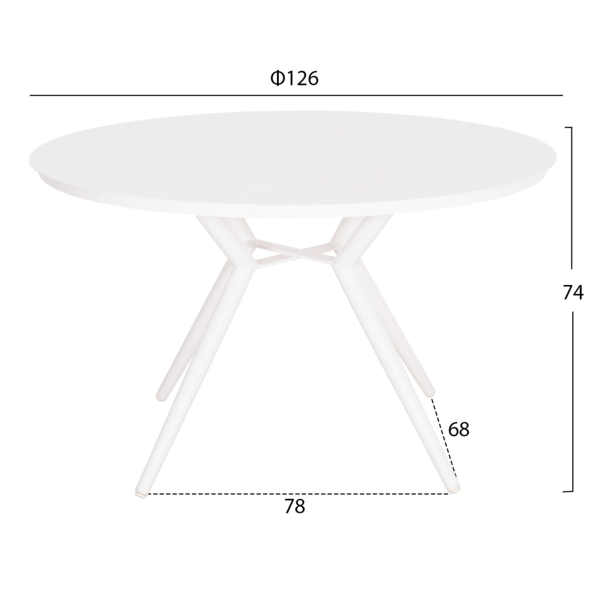 ΤΡΑΠΕΖΙ ΑΛΟΥΜΙΝΙΟΥ ΣΤΡΟΓΓΥΛΟ HIGER LH10.6290.02 Φ126x74Υεκ. - Image 2