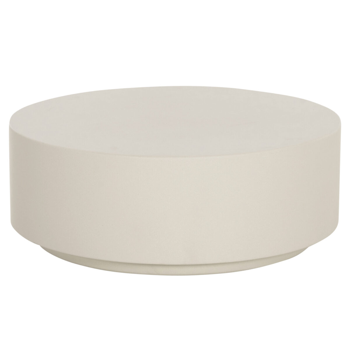 ΤΡΑΠΕΖΙ ΜΕΣΗΣ ΣΤΡΟΓΓΥΛΟ KYOKO LH10.6579.02 ΜΠΕΖ FIBER CEMENT Φ90x34Υεκ. - Image 1