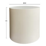 ΤΡΑΠΕΖΙ ΒΟΗΘΗΤΙΚΟ ΣΤΡΟΓΓΥΛΟ KYOKO LH10.6592.02 ΜΠΕΖ FIBER CEMENT Φ40x43Υεκ. - Image 2