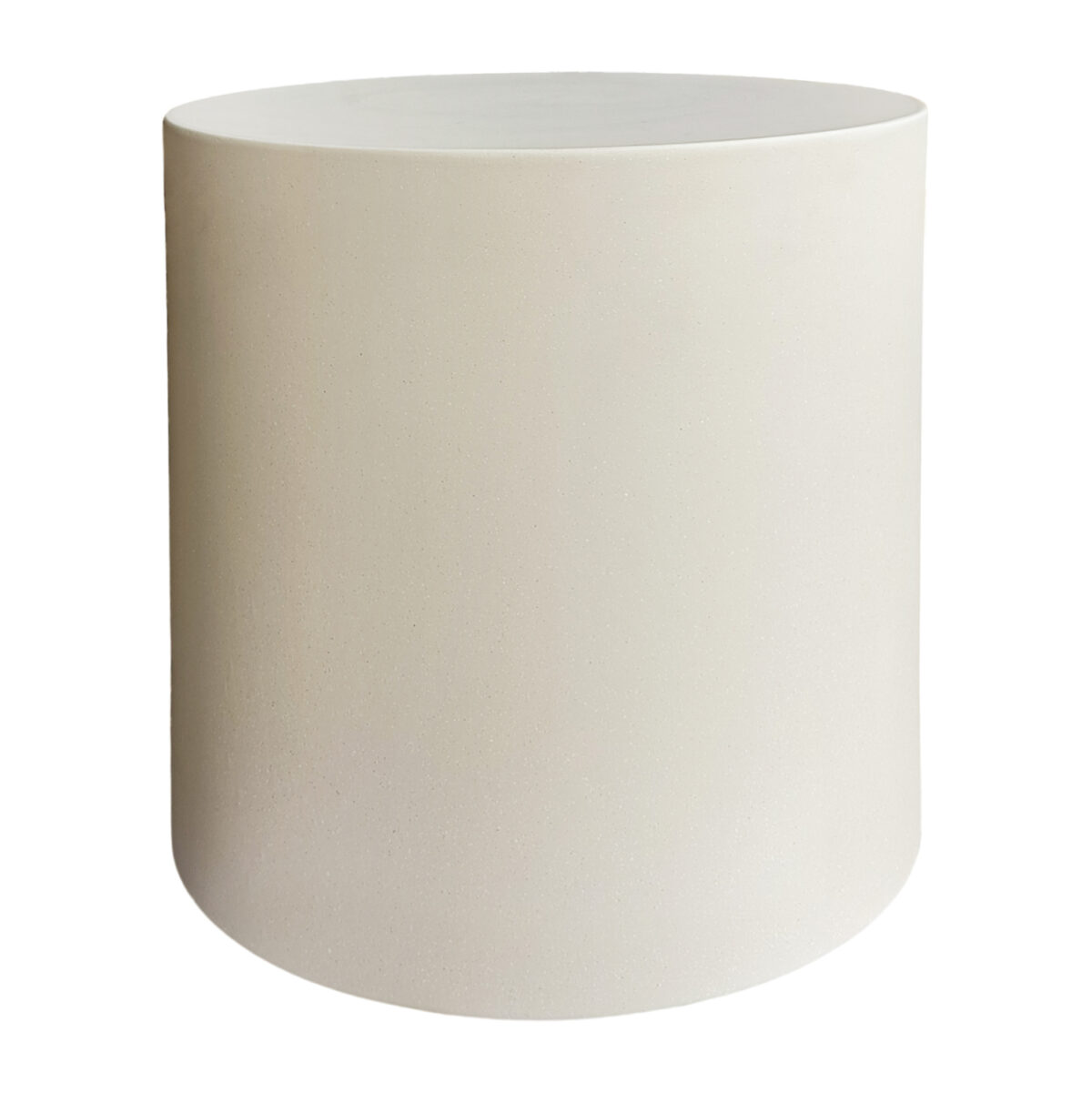 ΤΡΑΠΕΖΙ ΒΟΗΘΗΤΙΚΟ ΣΤΡΟΓΓΥΛΟ KYOKO LH10.6592.02 ΜΠΕΖ FIBER CEMENT Φ40x43Υεκ. - Image 1