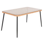 ΤΡΑΠΕΖΙ ΟΡΘΟΓΩΝΙΟ ALLEGRA LH10.5537.11 ΜΕΤΑΛ.ΜΑΥΡΟ-P.E. RATTAN ΦΥΣΙΚΟ 139,5x79,5x73Υεκ.