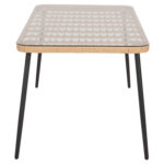 ΤΡΑΠΕΖΙ ΟΡΘΟΓΩΝΙΟ ALLEGRA LH10.5537.11 ΜΕΤΑΛ.ΜΑΥΡΟ-P.E. RATTAN ΦΥΣΙΚΟ 139,5x79,5x73Υεκ. - Image 4