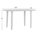 ΤΡΑΠΕΖΙ ΠΛΑΣΤΙΚΟ 70X120X70εκ. ΛΕΥΚΟ 303002034 - Image 2