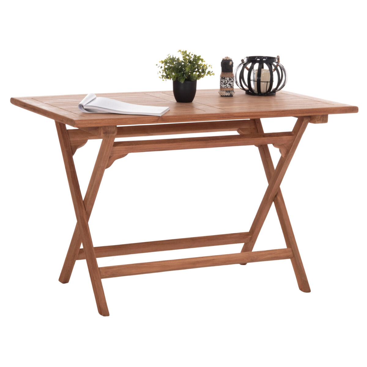 ΤΡΑΠΕΖΙ ΠΤΥΣΣΟΜΕΝΟ ΟΡΘΟΓΩΝΙΟ ERIS LH10.18117 ΞΥΛΟ TEAK--ΦΥΣΙΚΟ 120x70x76Υεκ. - Image 1