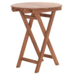 ΤΡΑΠΕΖΙ ΣΚΗΝΟΘΕΤΗ ΣΤΡΟΓΓΥΛΟ HEIDEL LH10.18120 ΞΥΛΟ TEAK--ΦΥΣΙΚΟ Φ60x75Υεκ. - Image 4