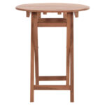ΤΡΑΠΕΖΙ ΣΚΗΝΟΘΕΤΗ ΣΤΡΟΓΓΥΛΟ HEIDEL LH10.18120 ΞΥΛΟ TEAK--ΦΥΣΙΚΟ Φ60x75Υεκ. - Image 5