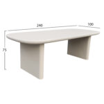 ΤΡΑΠΕΖΙ ΤΡΑΠΕΖΑΡΙΑΣ AZAMI LH10.6600.02 ΜΠΕΖ FIBER CEMENT 240x100x75Υεκ. - Image 2