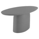 ΤΡΑΠΕΖΙ ΤΡΑΠΕΖΑΡΙΑΣ ΟΒΑΛ BRECCAN LH10.6577.01 ΓΚΡΙ FIBER CEMENT 240x100x75Υεκ. - Image 5