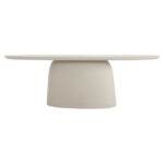 ΤΡΑΠΕΖΙ ΤΡΑΠΕΖΑΡΙΑΣ ΟΒΑΛ BRECCAN LH10.6577.02 ΜΠΕΖ FIBER CEMENT 240x100x75Υεκ. - Image 3