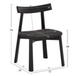 KΑΡΕΚΛΑ ΤΡΑΠΕΖΑΡΙΑΣ OSORIO LH10.18335.02 RUBBERWOOD & ΣΧΟΙΝΙ ΣΕ ΜΑΥΡΟ 51x55x74Υεκ - Image 2