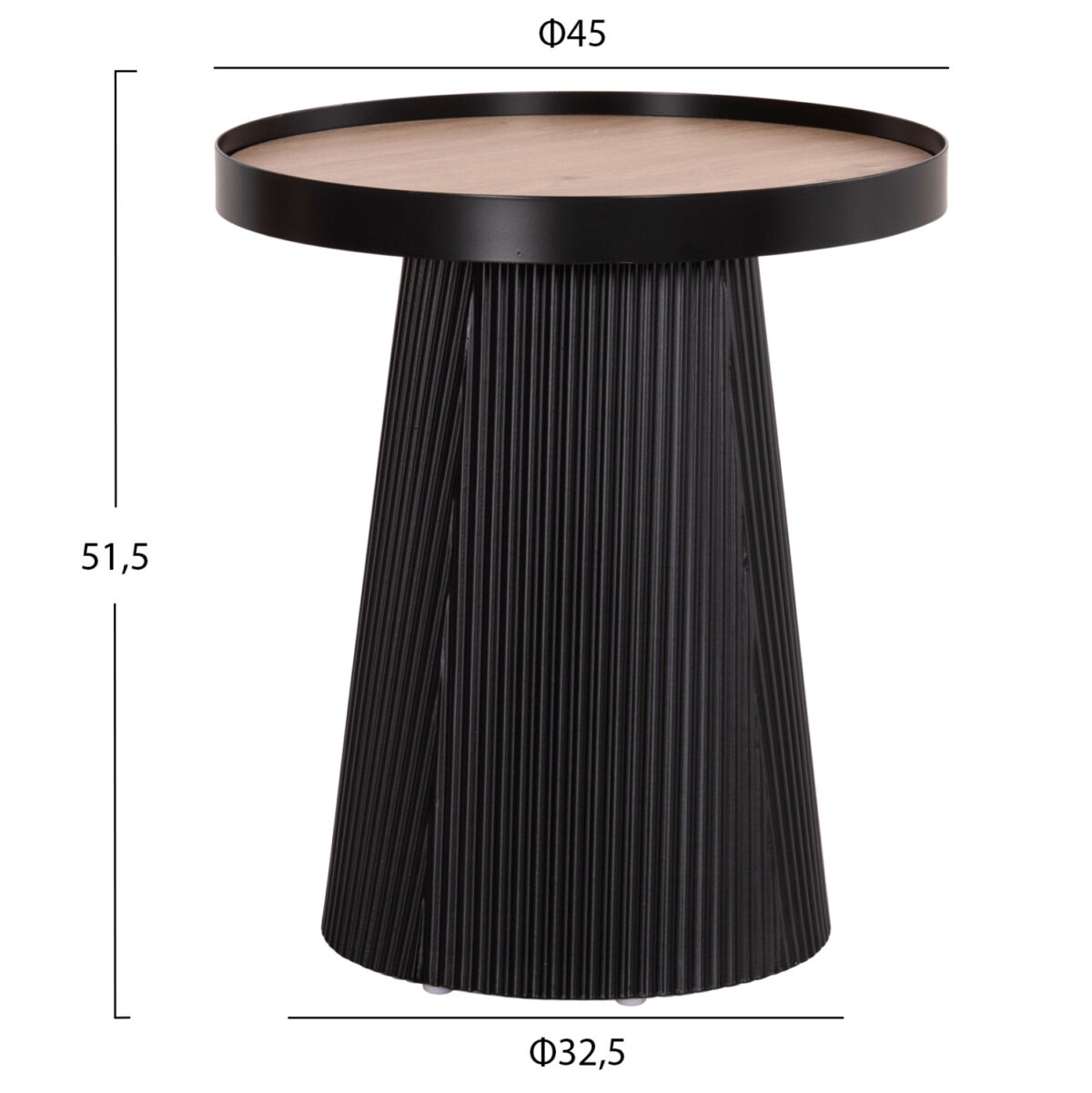 ΣΕΤ 2ΤΜΧ ΤΡΑΠΕΖΙΑ ΣΑΛΟΝΙΟΥ DUNCAN LH10.21081 MDF ΚΑΙ ΚΕΡΑΜΙΚΟ TOP Φ80εκ & Φ45εκ - Image 3