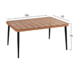 ΣΕΤ 7ΤΜΧ ALLEGRA WICKER ΜΕ ΤΡΑΠΕΖΙ 160X90X78Υ ΜΠΕΖ & ΜΑΥΡΟ ΧΡΩΜΑ LH10.10513 - Image 2