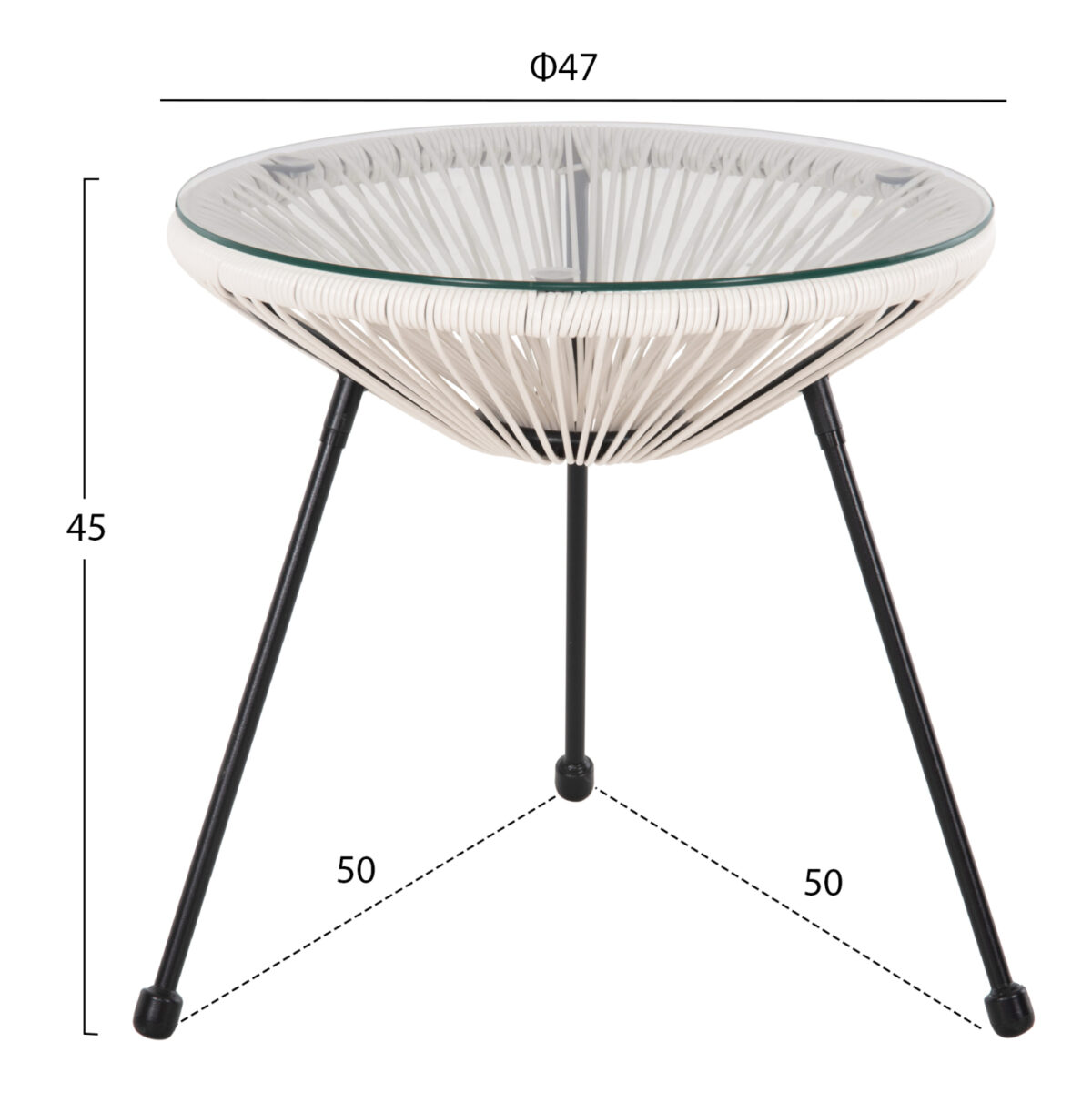 ΣΕΤ ΕΞΩΤΕΡΙΚΟΥ ΧΩΡΟΥ 3ΤΜΧ ACAPULCO LH10.11861.12 P.E.RATTAN ΛΕΥΚΟ-ΜΕΤΑΛΛΟ ΣΕ ΜΑΥΡΟ - Image 2