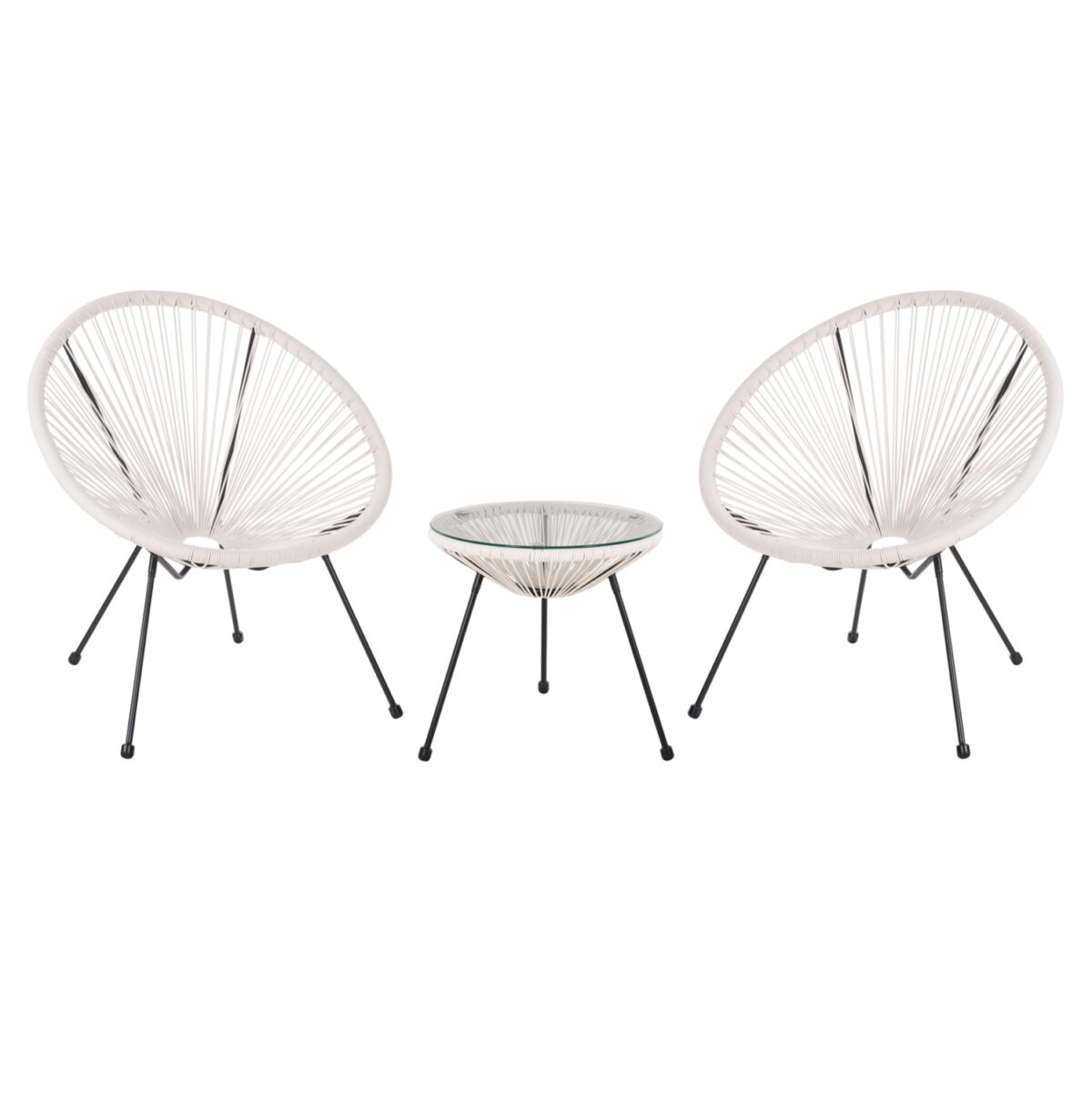 set-exoterikoy-choroy-3tmch-fb91186112-p ΣΕΤ ΕΞΩΤΕΡΙΚΟΥ ΧΩΡΟΥ 3ΤΜΧ ACAPULCO LH10.11861.12 P.E.RATTAN ΛΕΥΚΟ-ΜΕΤΑΛΛΟ ΣΕ ΜΑΥΡΟ - Image 1