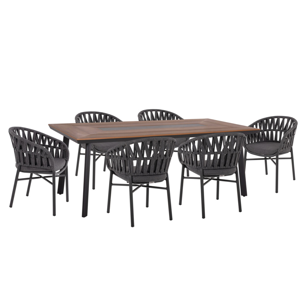 set-trapezarias-7tmch-fb91082901-aloymin ΣΕΤ ΤΡΑΠΕΖΑΡΙΑΣ 7ΤΜΧ TABER LH10.10829.01 ΑΛΟΥΜΙΝΙΟ ΣΚΟΥΡΟ ΓΚΡΙ--POLYWOOD--P.E.ΣΧΟΙΝΙ - Image 1