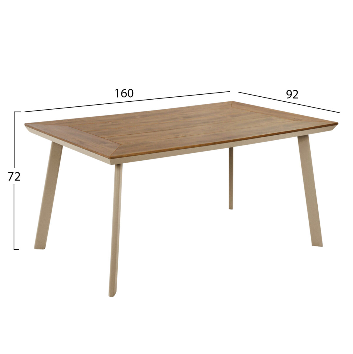 ΤΡΑΠΕΖΙ ΑΛΟΥΜΙΝΙΟΥ ΜΕ POLYWOOD TABER LH10.5132.04 ΚΑΠΟΥΤΣΙΝΟ 160x92x72Υεκ - Image 2