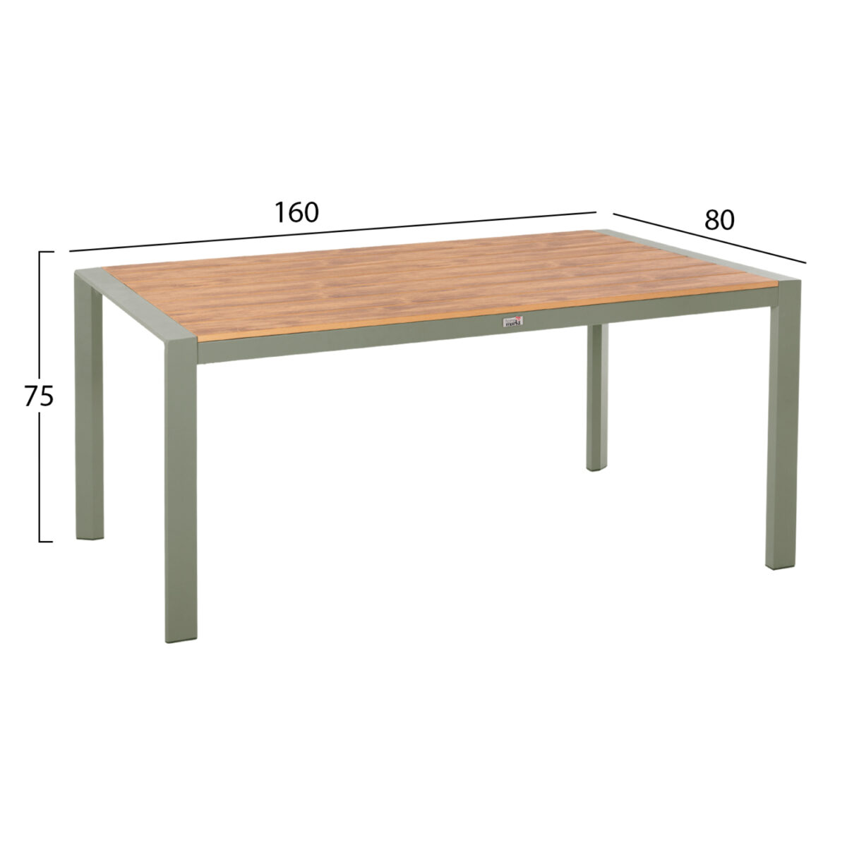 ΤΡΑΠΕΖΙ ΕΞΩΤ.ΧΩΡΟΥ GOYA LH10.6059.07 ΑΛΟΥΜΙΝΙΟ ΣE OLIVE GREEN & POLYWOOD 160X80Χ75Υεκ. - Image 2