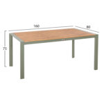 ΤΡΑΠΕΖΙ ΕΞΩΤ.ΧΩΡΟΥ GOYA LH10.6059.07 ΑΛΟΥΜΙΝΙΟ ΣE OLIVE GREEN & POLYWOOD 160X80Χ75Υεκ. - Image 2