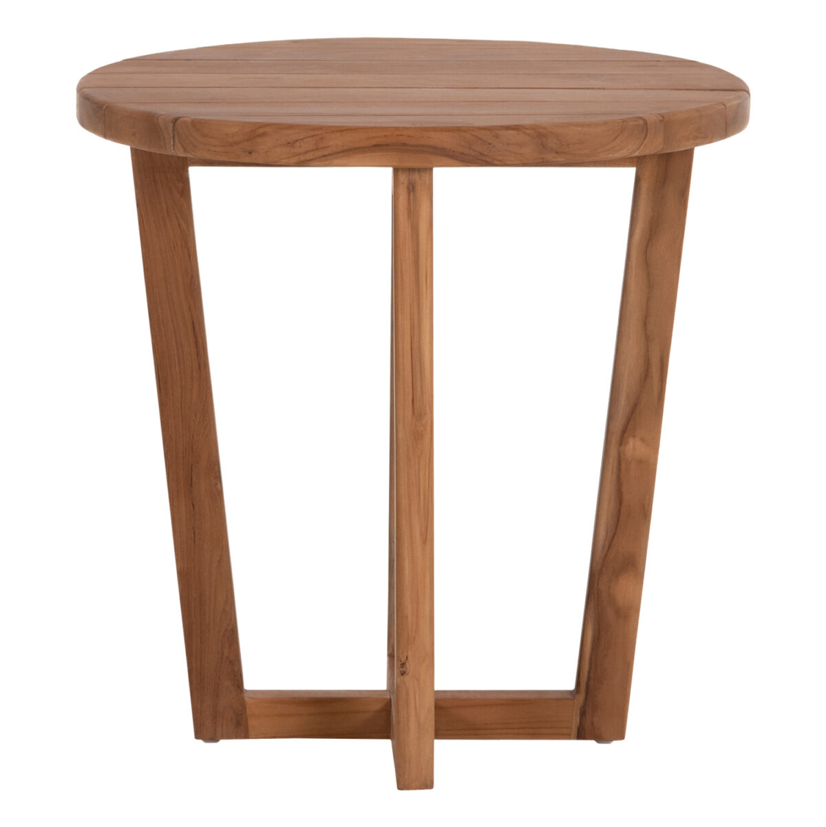 ΤΡΑΠΕΖΙ ΜΕΣΗΣ ΣΤΡΟΓΓΥΛΟ KOLIN LH10.6650 ΞΥΛΟ TEAK ΦΥΣΙΚΟ Φ65x65Υεκ. - Image 3