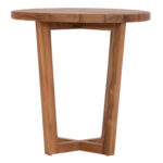 ΤΡΑΠΕΖΙ ΜΕΣΗΣ ΣΤΡΟΓΓΥΛΟ KOLIN LH10.6650 ΞΥΛΟ TEAK ΦΥΣΙΚΟ Φ65x65Υεκ. - Image 4