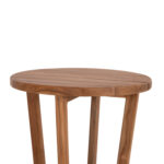 ΤΡΑΠΕΖΙ ΜΕΣΗΣ ΣΤΡΟΓΓΥΛΟ KOLIN LH10.6650 ΞΥΛΟ TEAK ΦΥΣΙΚΟ Φ65x65Υεκ. - Image 5
