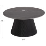 ΤΡΑΠΕΖΙ ΣΑΛΟΝΙΟΥ DUNCAN LH10.18022.01 ΚΕΡΑΜΙΚΟ TOP-MDF ΒΑΣΗ-ΜΑΥΡΟ Φ80x41Υεκ. - Image 2