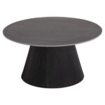 ΤΡΑΠΕΖΙ ΣΑΛΟΝΙΟΥ DUNCAN LH10.18022.01 ΚΕΡΑΜΙΚΟ TOP-MDF ΒΑΣΗ-ΜΑΥΡΟ Φ80x41Υεκ.