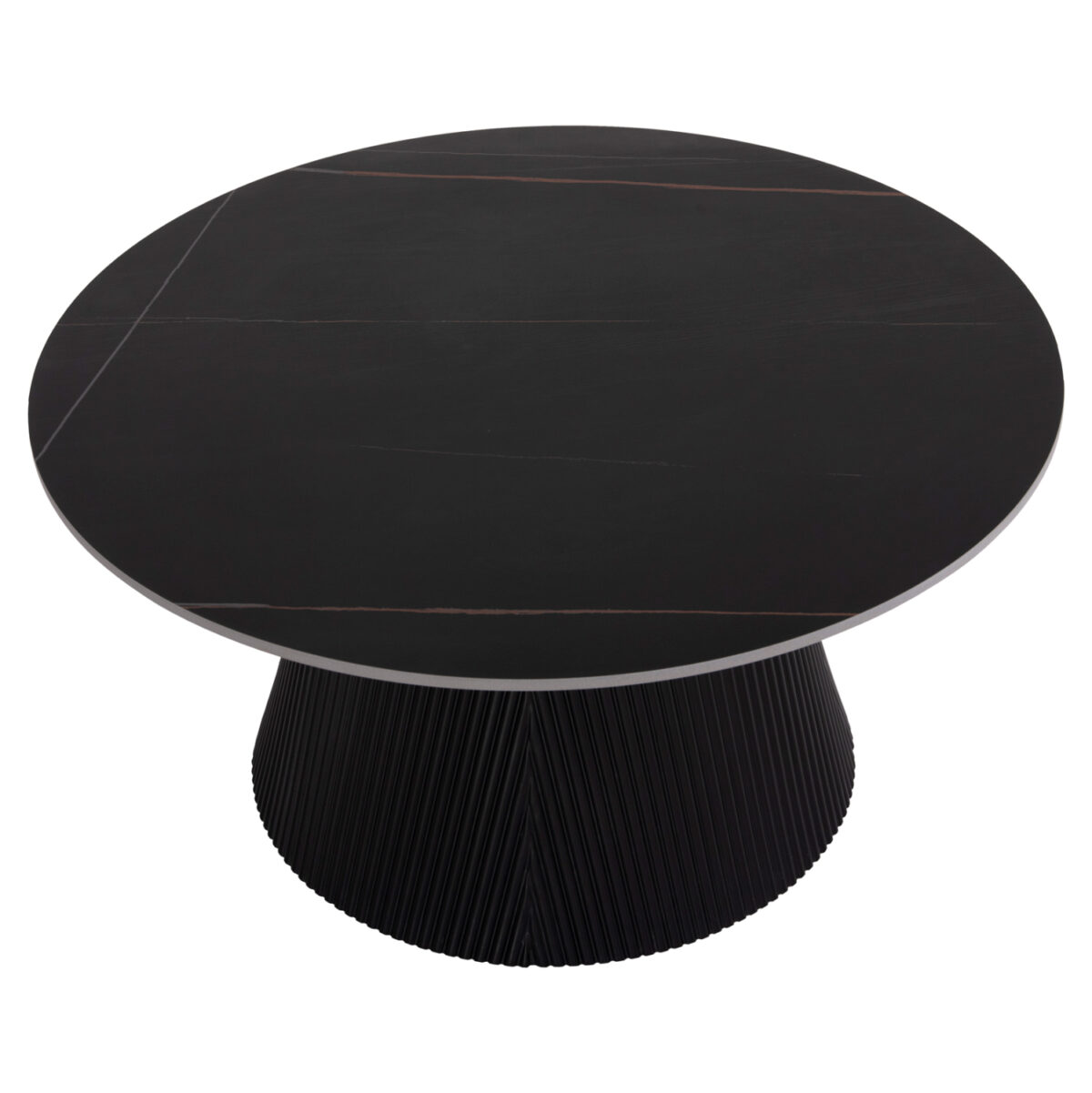 ΤΡΑΠΕΖΙ ΣΑΛΟΝΙΟΥ DUNCAN LH10.18022.01 ΚΕΡΑΜΙΚΟ TOP-MDF ΒΑΣΗ-ΜΑΥΡΟ Φ80x41Υεκ. - Image 5