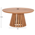 ΤΡΑΠΕΖΙ ΣΑΛΟΝΙΟΥ TALBERT LH10.18024 MDF ΣΕ ΑΝΟΙΧΤΟ ΦΥΣΙΚΟ ΞΥΛΟΥ Φ80x40,5Υεκ. - Image 2