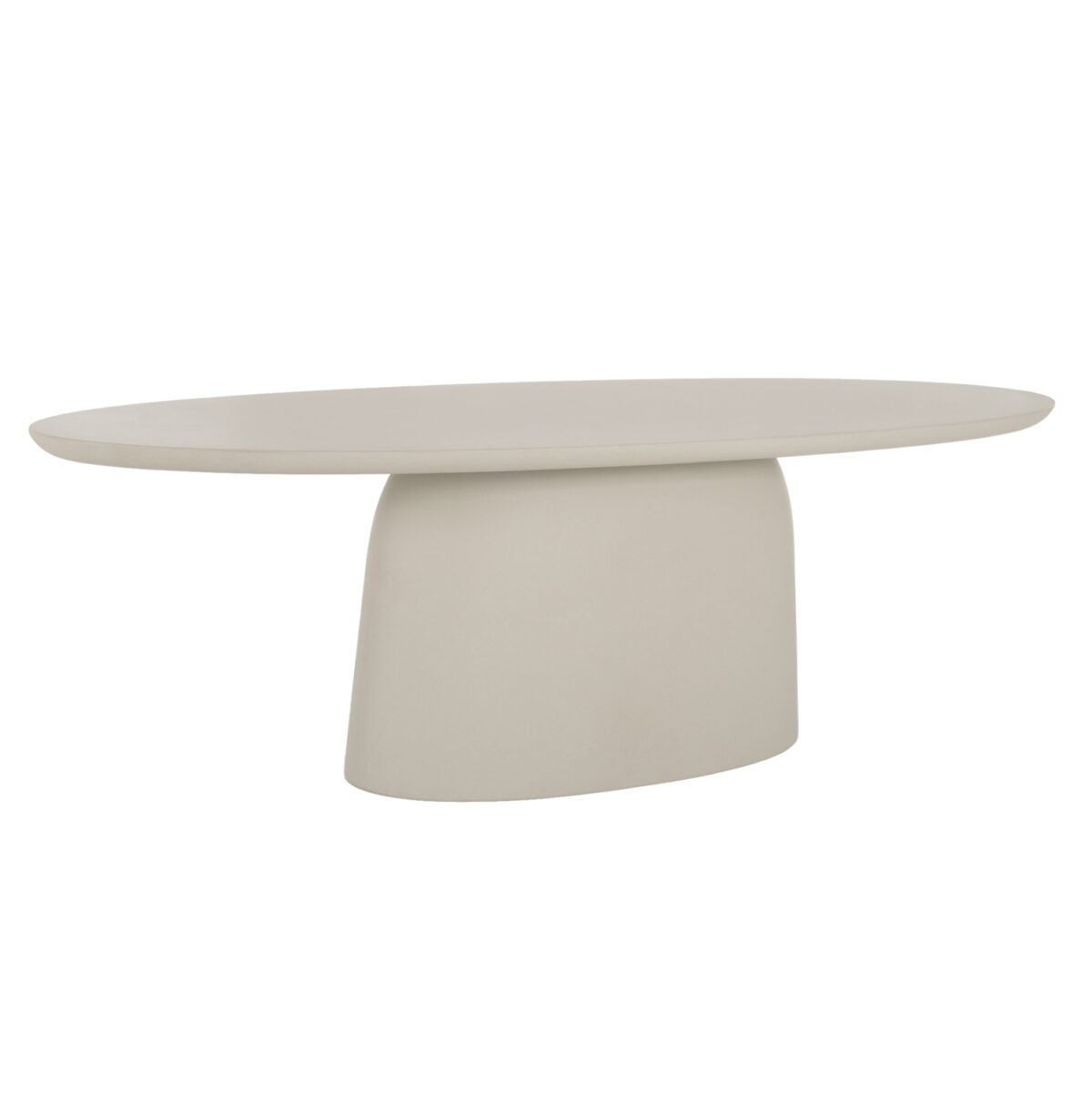 trapezi-trapezarias-obal-fb9657602-mpez- ΤΡΑΠΕΖΙ ΤΡΑΠΕΖΑΡΙΑΣ FIBER CEMENT ΟΒΑΛ BRECCAN LH10.6576.02 ΜΠΕΖ 200x100x75Υεκ. - Image 1