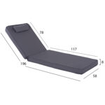 ΜΑΞΙΛΑΡΙ ΞΑΠΛΩΣΤΡΑΣ TEXTILENE 600gr SIFNOS ΓΚΡΙ LH10.11236.30T 196(117+1+78)x58x9εκ. - Image 2