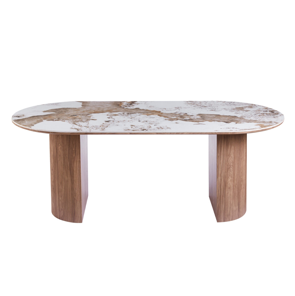 ΤΡΑΠΕΖΙ ΟΒΑΛ MARBLEX LH10.18428 ΚΕΡΑΜΙΚΟ TOP ΣΕ PANDORA--MDF ΠΟΔΙΑ 210x100x77Υεκ - Image 3