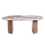 ΤΡΑΠΕΖΙ ΟΒΑΛ MARBLEX LH10.18428 ΚΕΡΑΜΙΚΟ TOP ΣΕ PANDORA--MDF ΠΟΔΙΑ 210x100x77Υεκ - Image 3