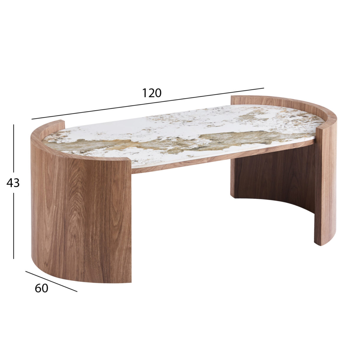 ΤΡΑΠΕΖΙ  ΣΑΛΟΝΙΟΥ MARBLEX LH10.18445 ΚΕΡΑΜΙΚΟ TOP PANDORA--MDF ΠΟΔΙΑ 120x60x43.5Υεκ - Image 3