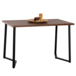 ΤΡΑΠΕΖΙ ΤΡΑΠΕΖΑΡΙΑΣ JAY LH10.9531 MDF ΚΑΡΥΔΙ-ΜΑΥΡA ΜΕΤΑΛΛΙΚΑ ΠΟΔΙΑ 120x70x76Υεκ.