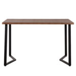 ΤΡΑΠΕΖΙ ΤΡΑΠΕΖΑΡΙΑΣ JAY LH10.9531 MDF ΚΑΡΥΔΙ-ΜΑΥΡA ΜΕΤΑΛΛΙΚΑ ΠΟΔΙΑ 120x70x76Υεκ. - Image 3