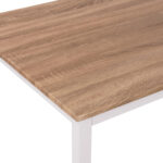 ΤΡΑΠΕΖΙ ΤΡΑΠΕΖΑΡΙΑΣ GOOSE LH10.9532.02 MDF SONAMA-ΛΕΥΚΟ ΜΕΤΑΛΛΟ 120X80Χ75Yεκ. - Image 4