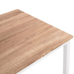 ΤΡΑΠΕΖΙ ΤΡΑΠΕΖΑΡΙΑΣ GOOSE LH10.9532.02 MDF SONAMA-ΛΕΥΚΟ ΜΕΤΑΛΛΟ 120X80Χ75Yεκ. - Image 5