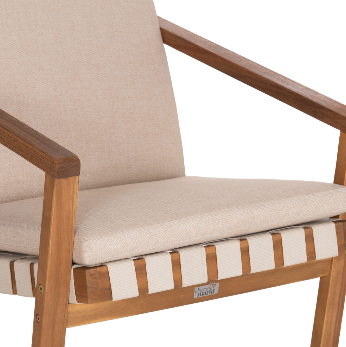 LOUNGE ΣΕΤ ΕΞ.ΧΩΡΟΥ 3ΤΜΧ DAME LH10.10982 ΞΥΛΟ ΑΚΑΚΙΑΣ--ΣΧΟΙΝΙ STRAP & ΜΑΞΙΛΑΡΙΑ ΣΕ ΜΠΕΖ - Image 4